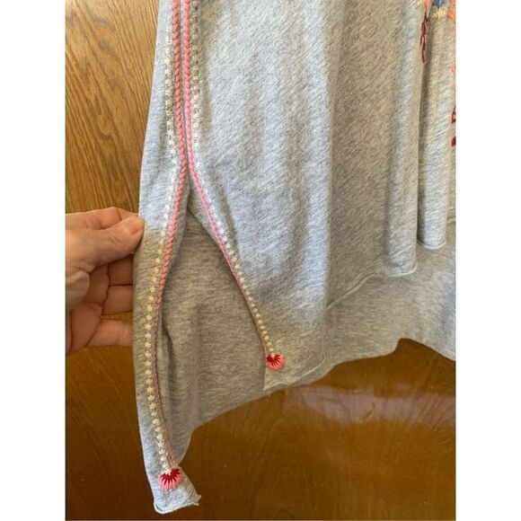 Johnny Was Tua Embroidered Knit Drape Top Grey‎ Size S - Picture 9 of 12